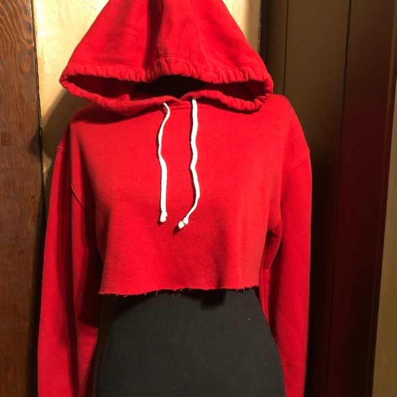 Wild Fable Red Cropped Hoodie - Picture 2 of 3